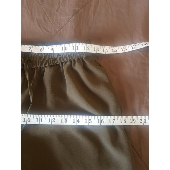 Express Womens Pants Grandmacore Green Joggers Drawstring Ankle Mid Rise Size XS - Picture 9 of 12